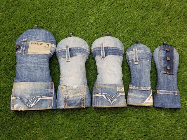 ゴルフ ヘッドカバー セット デニム リプレイ F Sea