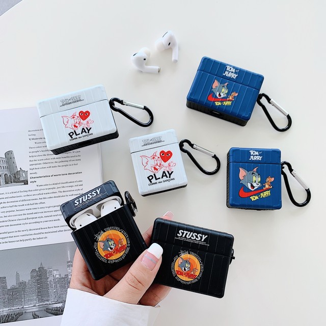 Airpods Pro Airpods ケース トムアンドジェリー エアーポッズプロ エアポッズ 第1世代 第2世代 Tpu製 カバー カラビナ付き かわいい Airpodsproケース Airpodsケース ワイヤレス充電対応 おしゃれで可愛いairpodsケース Apple Watchバンド Iphoneケース専門店 New I