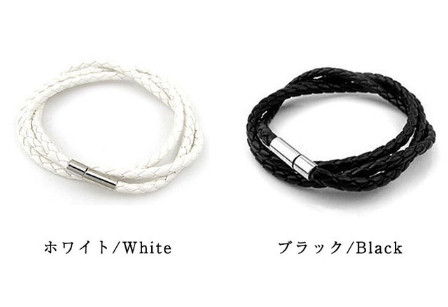 メンズ ブレスレッド マグネット 磁石 メンズ レザー 3連 編み込み シンプル メンズブレスレット 男性 Horishun1619