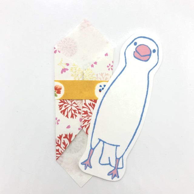 【kimitobaku】のしカード(白文鳥)