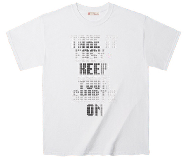 T055 ｔシャツ お洒落なフォント ユーモア感 メッセージtee Take It Easy 1012