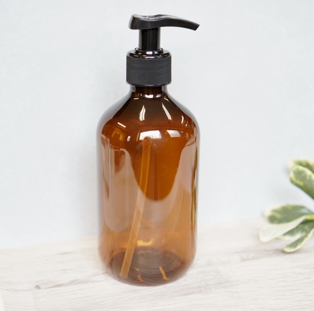ソープ詰め替え用 ボトル 500ml ブラウン プラスチック ディスペンサー 石鹸 ボディソープ ハンドソープ 液体石鹸 お洒落 インテリア Seiokan Online