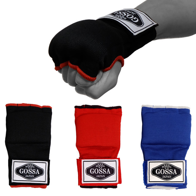 Gossa ボクシング 簡単 バンテージ Lサイズ マジックテープ式 インナーグローブ 衝撃吸収ゲルパッド入り Gossa Boxing Store