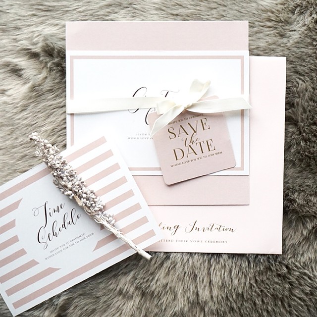 Mauve Pink招待状 結婚式 ウェディングペーパーアイテム 海外風 Nocco Wedding