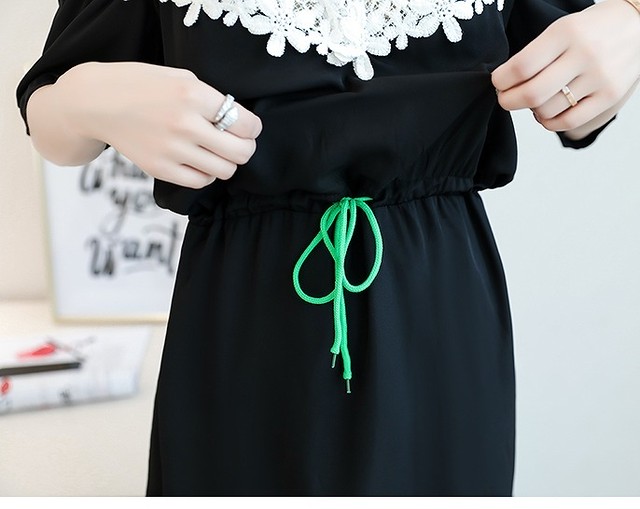 大きいサイズ レディース デコルテメッシュオープンショルダーワンピース 春夏 半袖 五分袖 大きいサイズ 送料無料 レディース通販店 ｋｅｃｃｈi 静岡 Base売り場