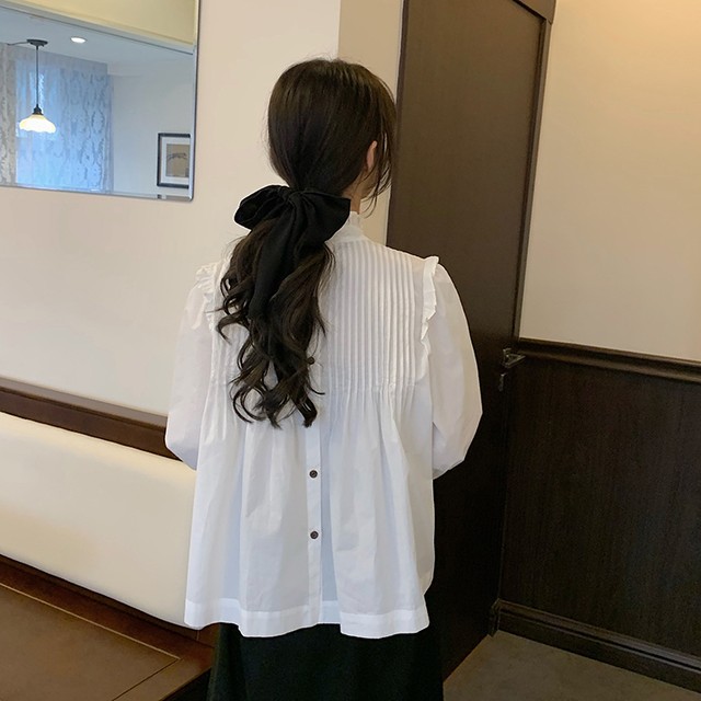〈カフェシリーズ〉バックリボンブラウス【back ribon blouse】