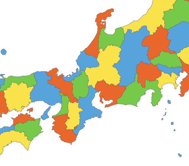 日本全図 都道府県 形状 イラストレーターデータ Eps 地図素材をダウンロードにて販売するお店 今八商店