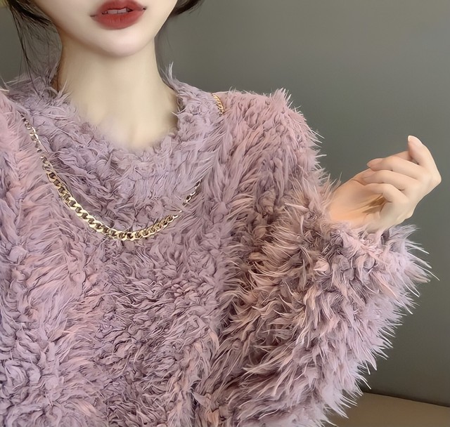 pink fur tops