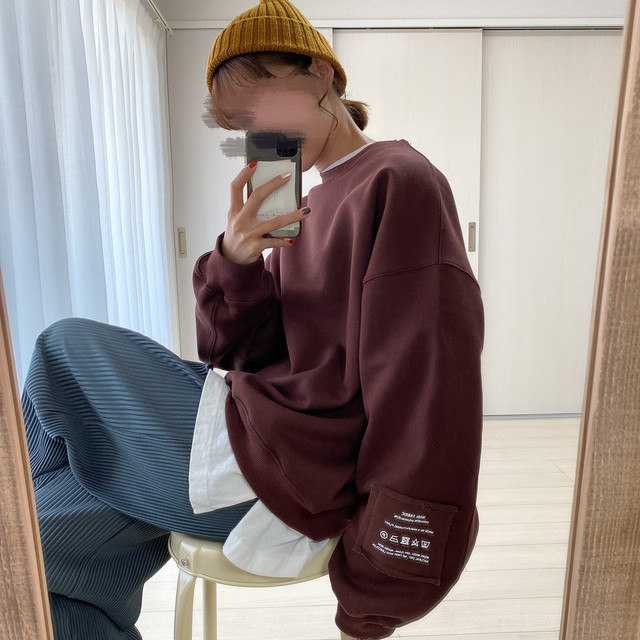 original tag sweat 【brown】