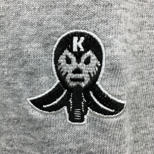 ワンポイント刺繍で着こなしやすい レッツ剣道刺繍tシャツ オリジナルカタカナタグ付き グレー Lets Kendo