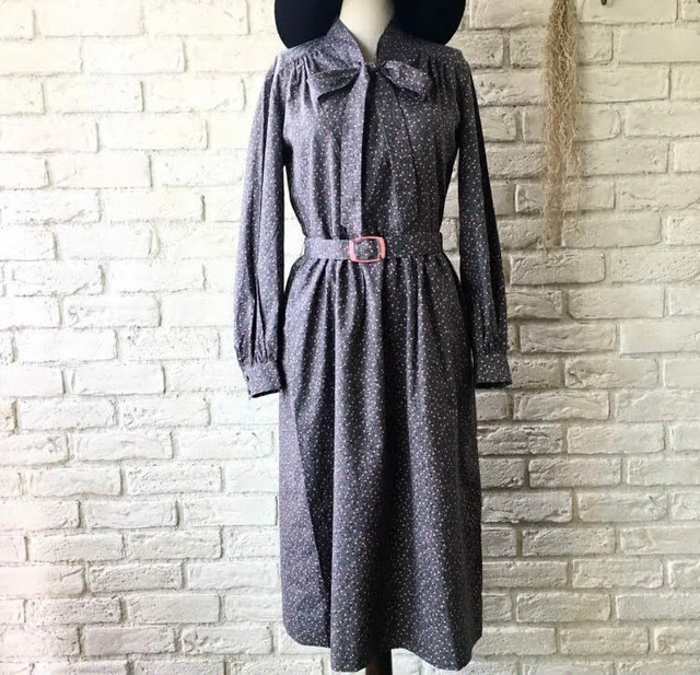 昭和レトロ古着 花柄 レトロワンピース M程度 レトロ古着のお店 リクリ