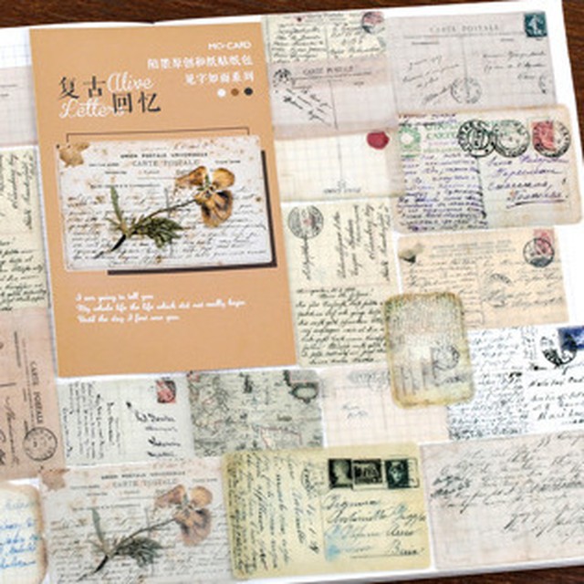 S266b ヴィンテージハガキ手紙 デコステッカー Cherish365 Zakka S266b ヴィンテージハガキ手紙 デコステッカー Cherish365 Zakka