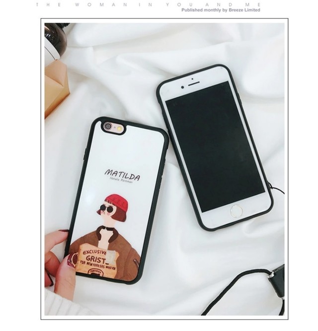 Matilda アイフォーンケース Iphoneケース Case Iphoneカバー おしゃれ おそろい カップル 韓国 おもしろい 海外 かわいい かっこいい ソフトなボディ がんじょうきれい Iphone7 8用 マチルダ Rana