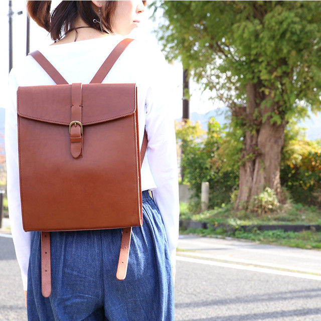 Tideway タイドウェイ 本革 リュックサック ヌメ シカク リュック レディース メンズ ペア カップル 日本製 Brotherhood