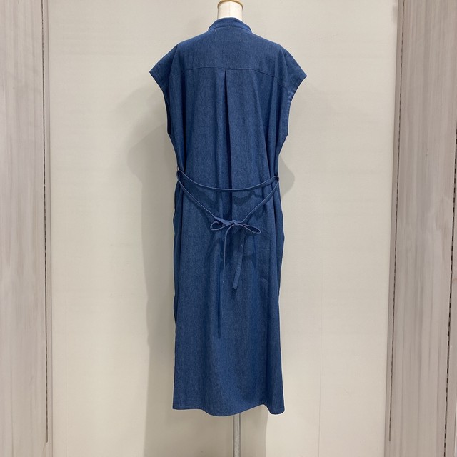 Sieste Peau デニムノースリーブシャツワンピース Hajouter Kushiro