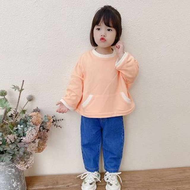 全４色 トレーナー 男女兼用 ポケット 長袖 秋 冬 コットン おしゃれ 可愛い 子供 キッズ ベビー 赤ちゃん 男の子 女の子 子供服 Hay630 Berceau Select Shop ベルソー セレクトショップ キッズ 親子ペアetc