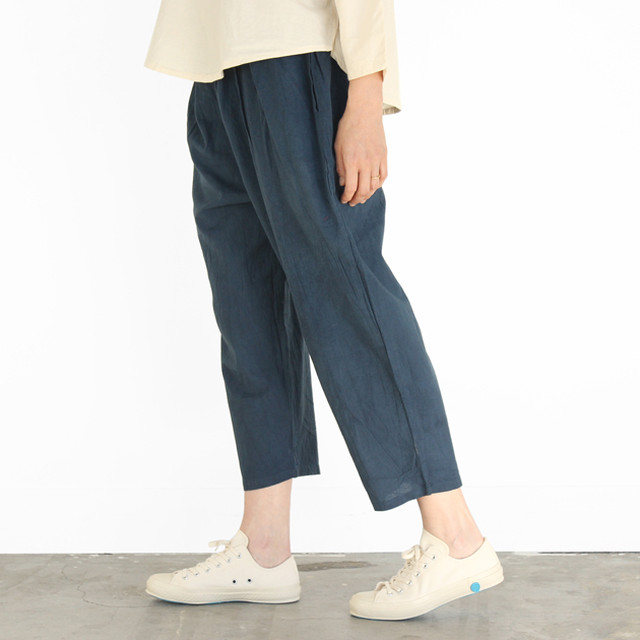 21新色追加 ヂェン先生の日常着 クロップドパンツ コットンリネン Robin Aso