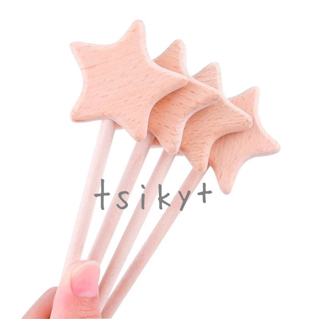 即納 お星様ステッキ 星 ステッキ ウッドステッキ 木のおもちゃ Tsiky