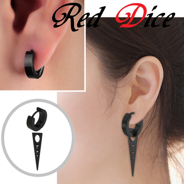 メンズピアス メンズ片耳用ピアスセット 人気 シンプル 片耳セット ３種 1 メンズピアス専門店 Red Dice