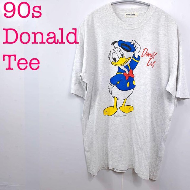 90s ビンテージ ディズニー ドナルド Tシャツ ミッキー シングルステッチ Reuse Store C S