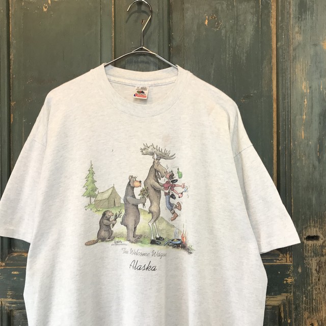 1990s Vintage Alaska T Shirt Ner ネル 下北沢 古着屋 Vintage Junk Art Music Comic