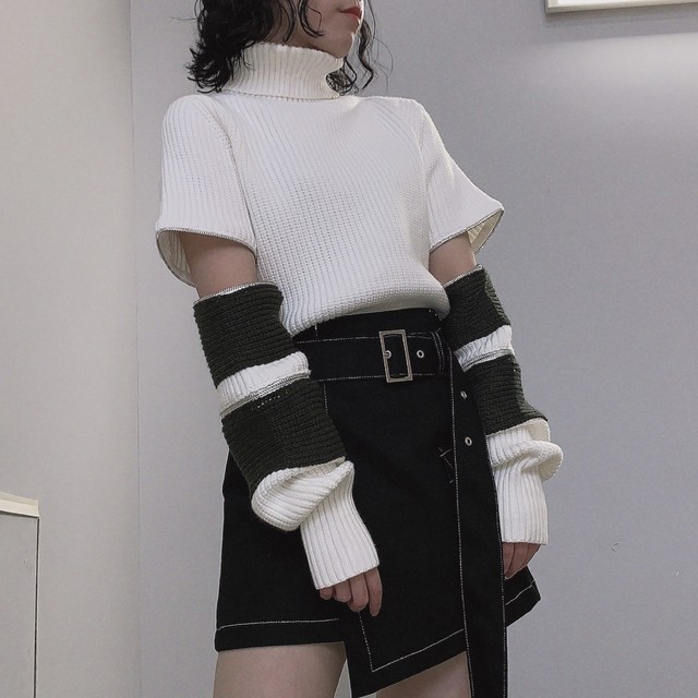 即納 韓国ファッション ダブルジップタートルニット 韓国ファッション セレクトショップ One Will