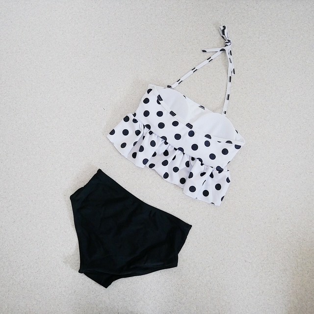 ビキニ ドット 水玉柄 ハイウエスト 水着 Balmy