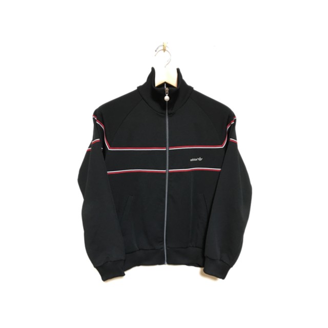 古着 アディダス Adidas 西ドイツ製 トラックジャケット ジャージ 黒 ライン メンズ Oneall