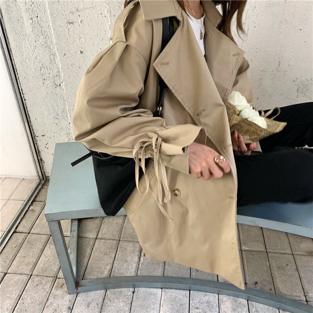 トレンチコート ジャケット 大人かわいい 人気 2色 春秋 Gazellu