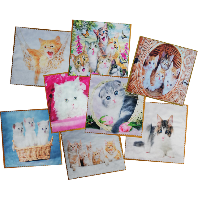 2 超可愛い ミニサイズ 猫柄 テーブルクロス 癒しグッズ 猫グッズ 暮らしのアイテム Funhobby