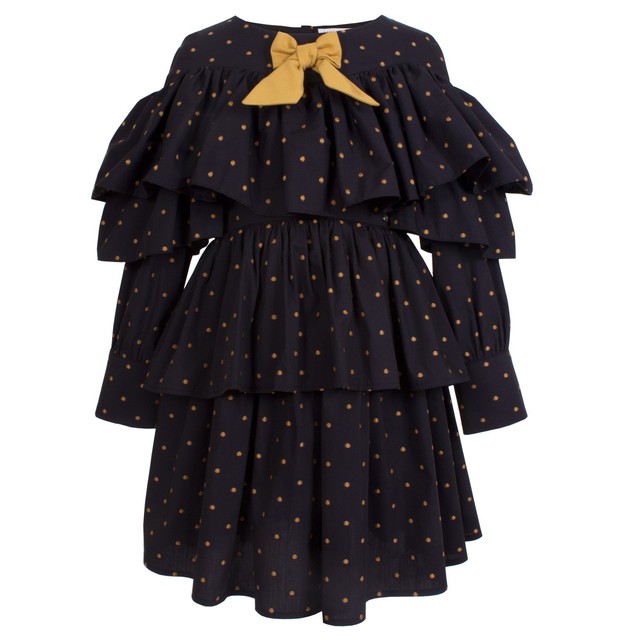 ⭐︎NEW⭐︎STELLA DRESS GOLD POLKA DOTS