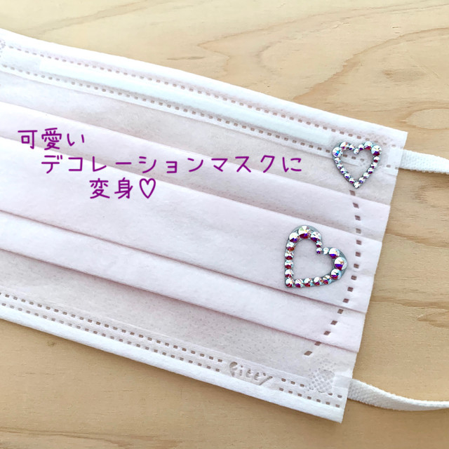 マスク用デコレーションシール ハート Threepeace