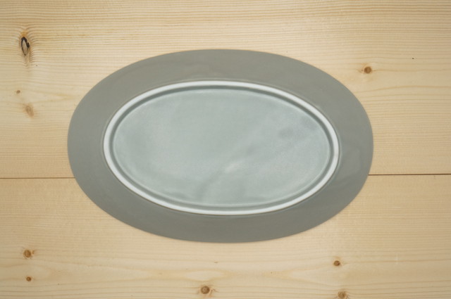 パスタ カレー皿 プレス ド フラワー マットグレー 大黒屋海苔店うつわ