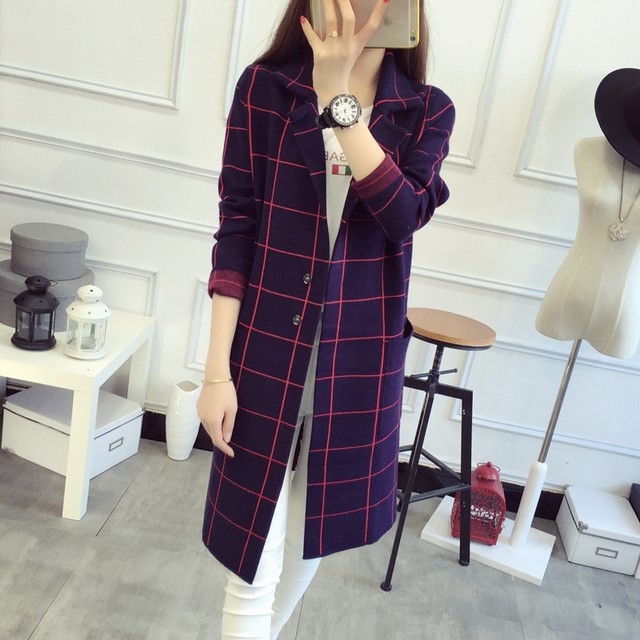 ニット ニットカーディガン ウィンドウペンチェックジャケット ロング メンズライク チェック柄 ジャケット アウター 春 オフィス フォーマル シンプル ジャケット専門 ノンノン スクリー Nonnon Skry For Ladies Jackets Only