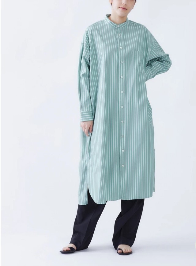 40 Off Sale Ticca ティッカ コットンバンドカラースクエアbigシャツワンピース Toraya 111 Dep