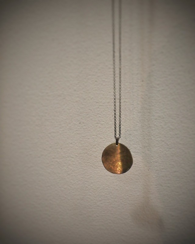 さび ハンドメイド 真鍮 虹色 まるネックレス わびさび 古着屋 Sputonic