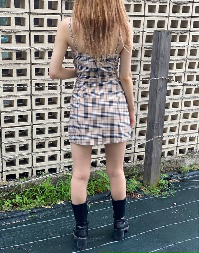 ビスチェ スカートset セットアップ ハウスチェックセットアップ ビスチェ ミニスカート 韓国ファッション Koreafashion 韓国ファッション通販 Andynextjapan