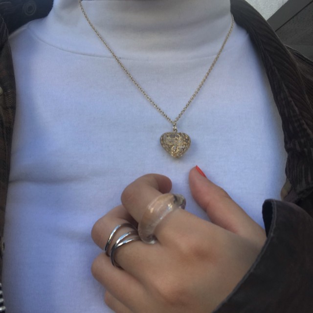 クリアハートネックレス Declic