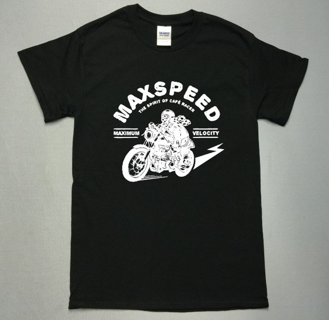 バイカー Maxspeed モーターサイクル バイク イラスト ロゴ 半袖tシャツ Utn319 Unou