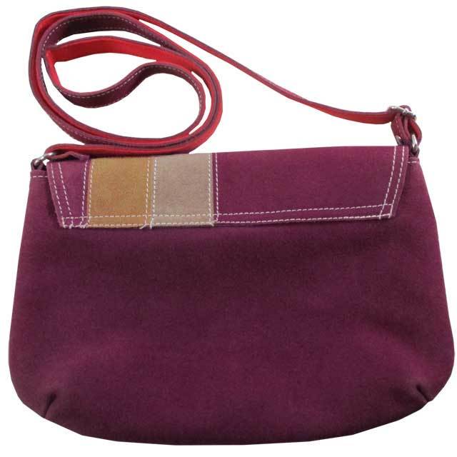 本革 スウェード ポシェット フューシャ 赤紫 ショルダー バッグ レディース V1276 バッグ 財布 アクセサリーのトロピカル ムーン