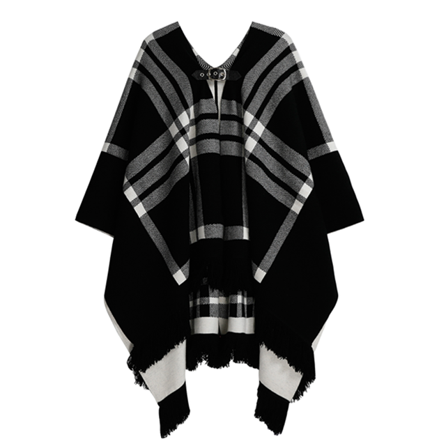ポンチョ アウター マント 羽織り フリンジ チェック柄 カジュアル きれいめ シンプル 暖かい 秋 冬 大人 デート お出かけ 旅行 女子会 韓国 韓国ファッション オルチャン 可愛い レディース Fa760 Musubi Me 韓国 オルチャン レディースファッションのお店