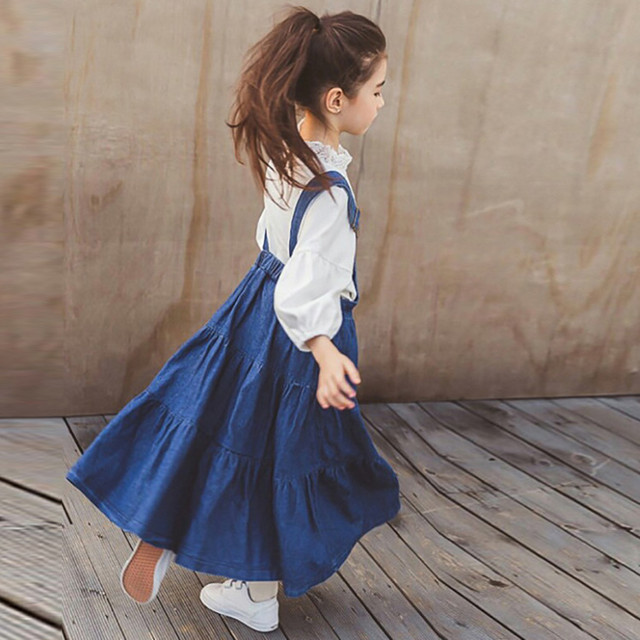 デニムサスペンダースカート サロペット 女の子 スカート デニム素材 韓国子供服 ロングスカート キッズ ティーン お洒落 綺麗目 韓国 可愛い シンプル Ss169 Berceau Select Shop ベルソー セレクトショップ キッズ 親子ペアetc