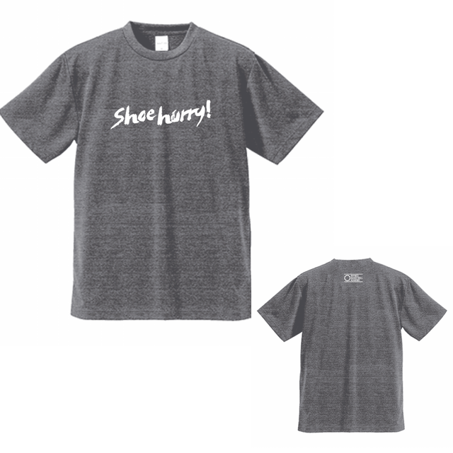 SHOEHURRY! DRY T-SHIRTS|ドライTシャツ(ヘザーチャコール/ホワイト)