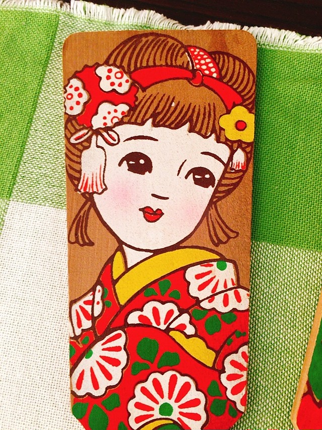 昭和レトロ 少女柄 羽子板 レトロ雑貨 チェリッシュ