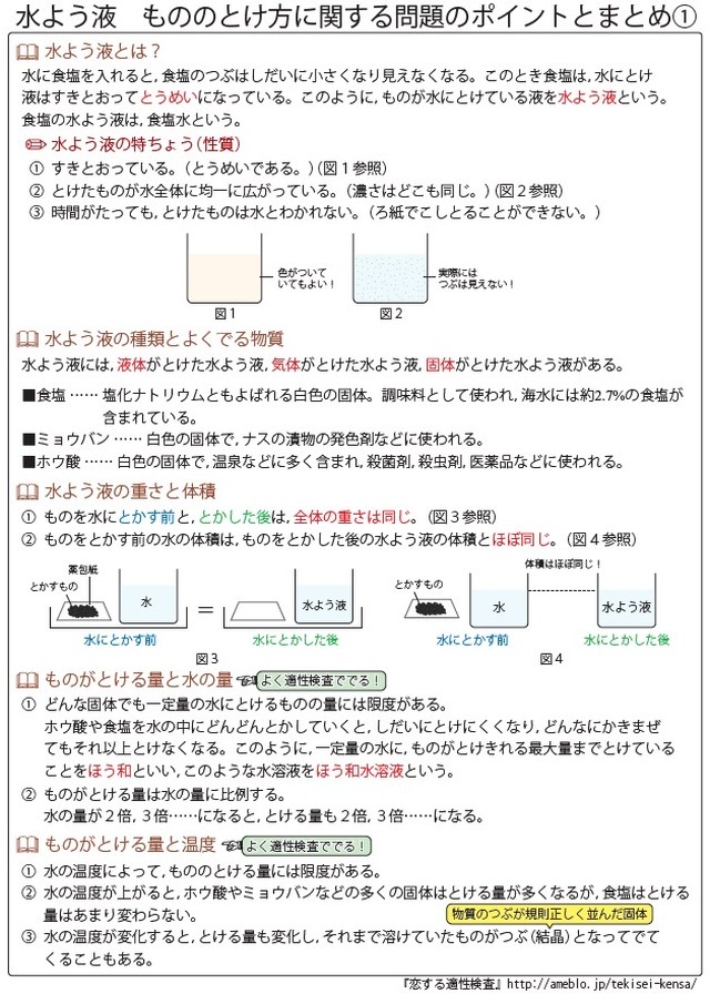 水よう液 もののとけ方に関する問題編 全国公立中高一貫校 適性検査 理科テーマ別 過去問題解説集 自宅でできる受験対策ショップ ワカルー Wakaru