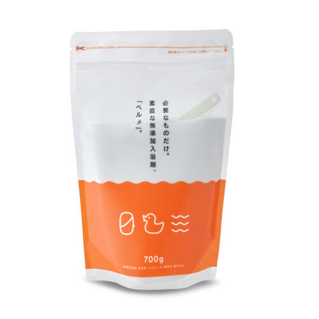 『ベルメ』700g/世界初、合成界面活性剤ゼロの入浴剤