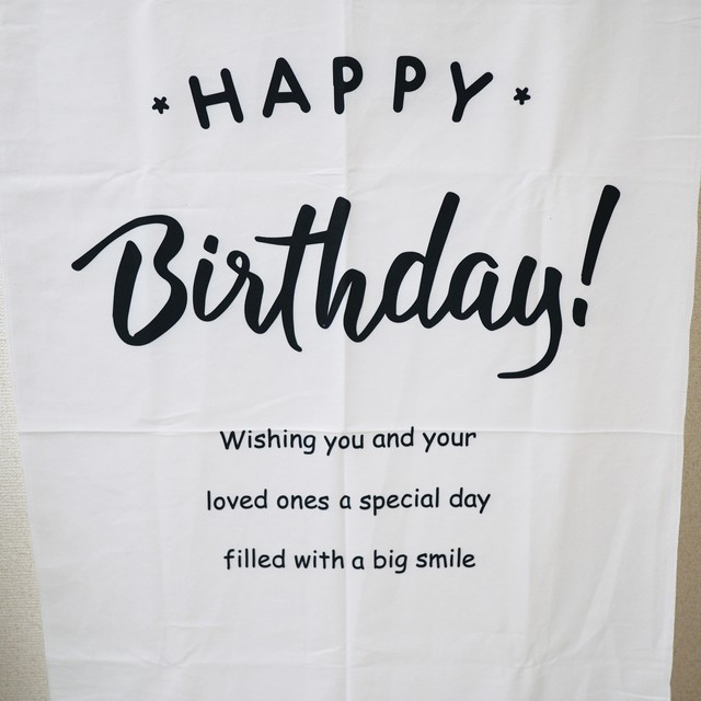 即納 Happy Birthday バースデー 誕生日 タペストリー 記念撮影 海外インテリア Onemne