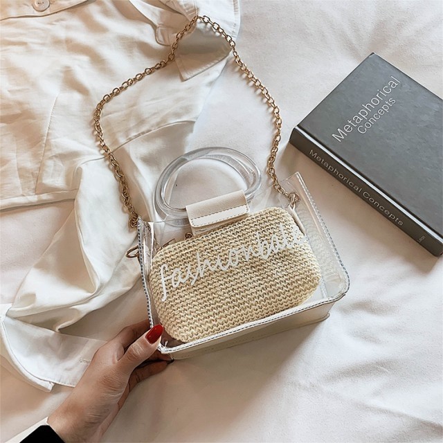 2way使いも クリアバック ショルダーバック 英字ロゴ ガーリー フェミニン レディース ポーチ インスタ映え デート お出かけ 夏 Ptnym1478 Shop Suba