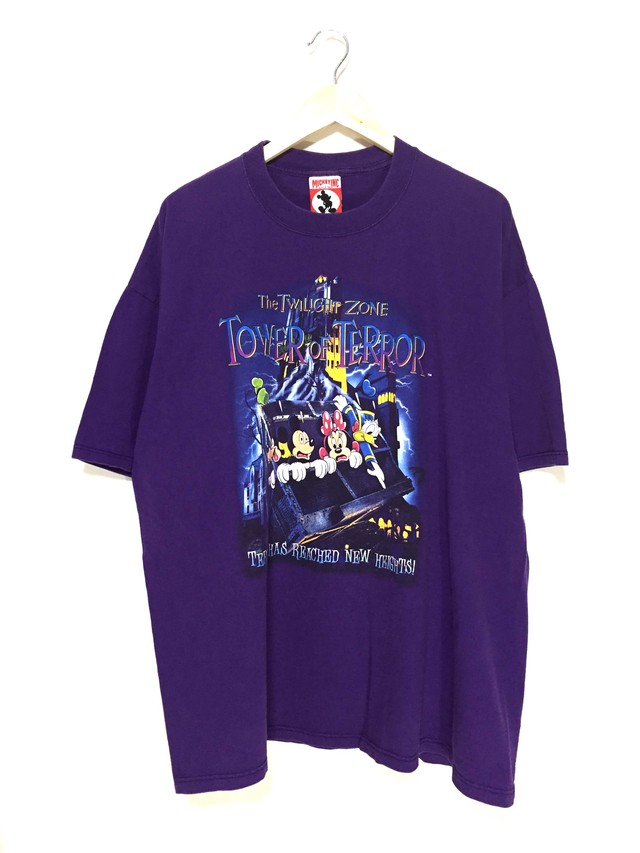 90s Usa製 Mickey Inc トワイライトゾーン タワー オブ テラー ミッキーマウス キャラクターtシャツ メンズ2xl C0498 古着屋icecream