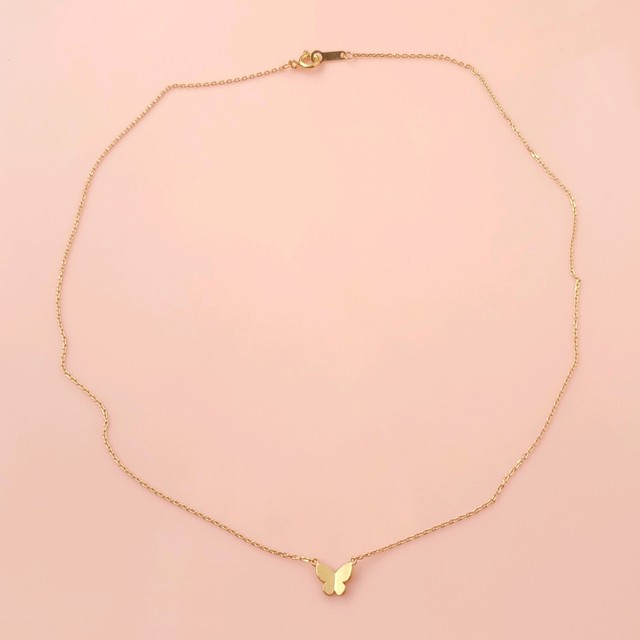 小さな蝶のシンプルなネックレス Silver925 スキンジュエリー Frana フラナ